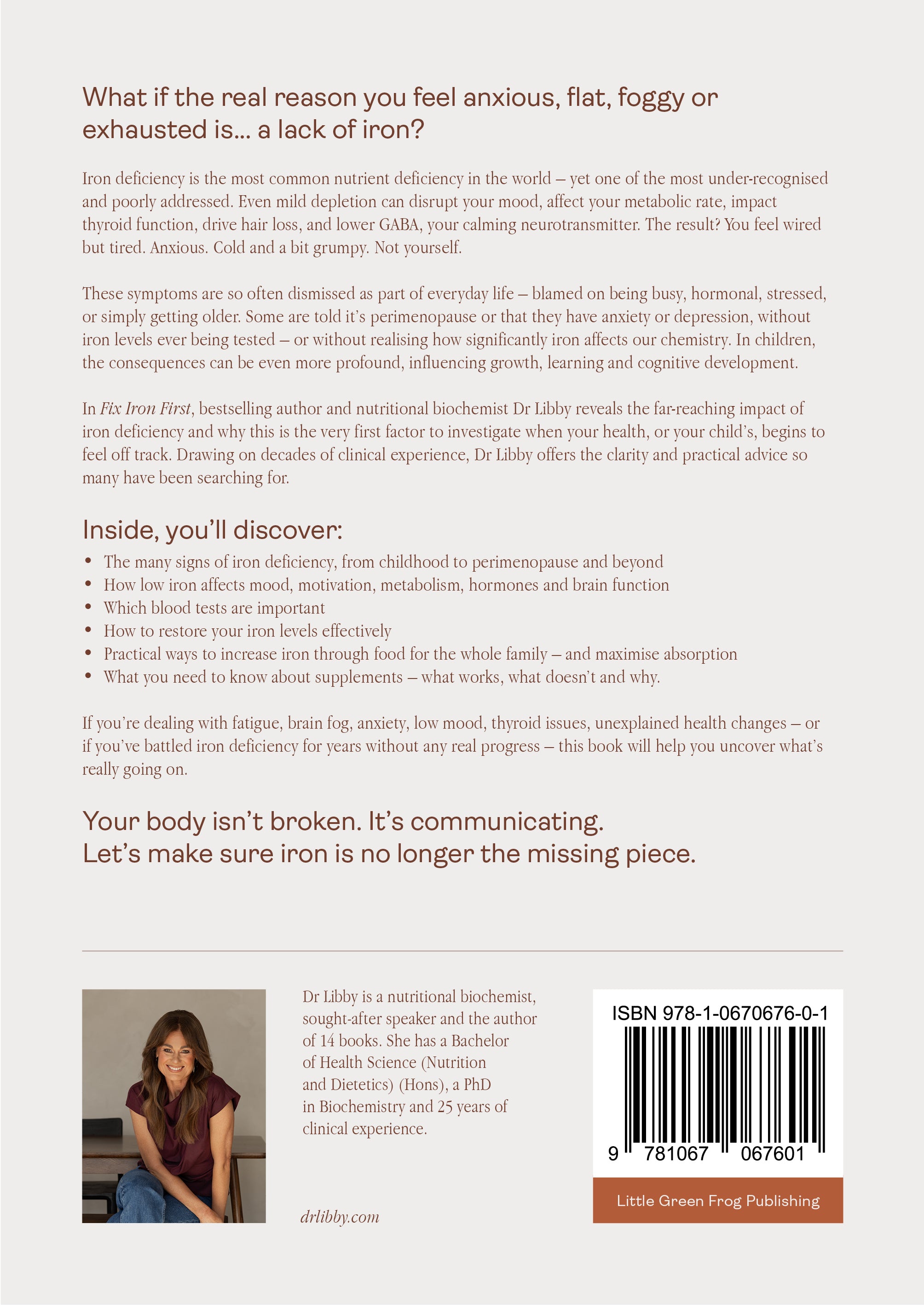 Fix Iron First by Dr Libby